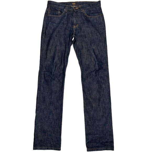 Sitka Straight Leg Button Fly Raw Denim Selvedge Jeans Blue men's size 33x34 - Picture 1 of 10